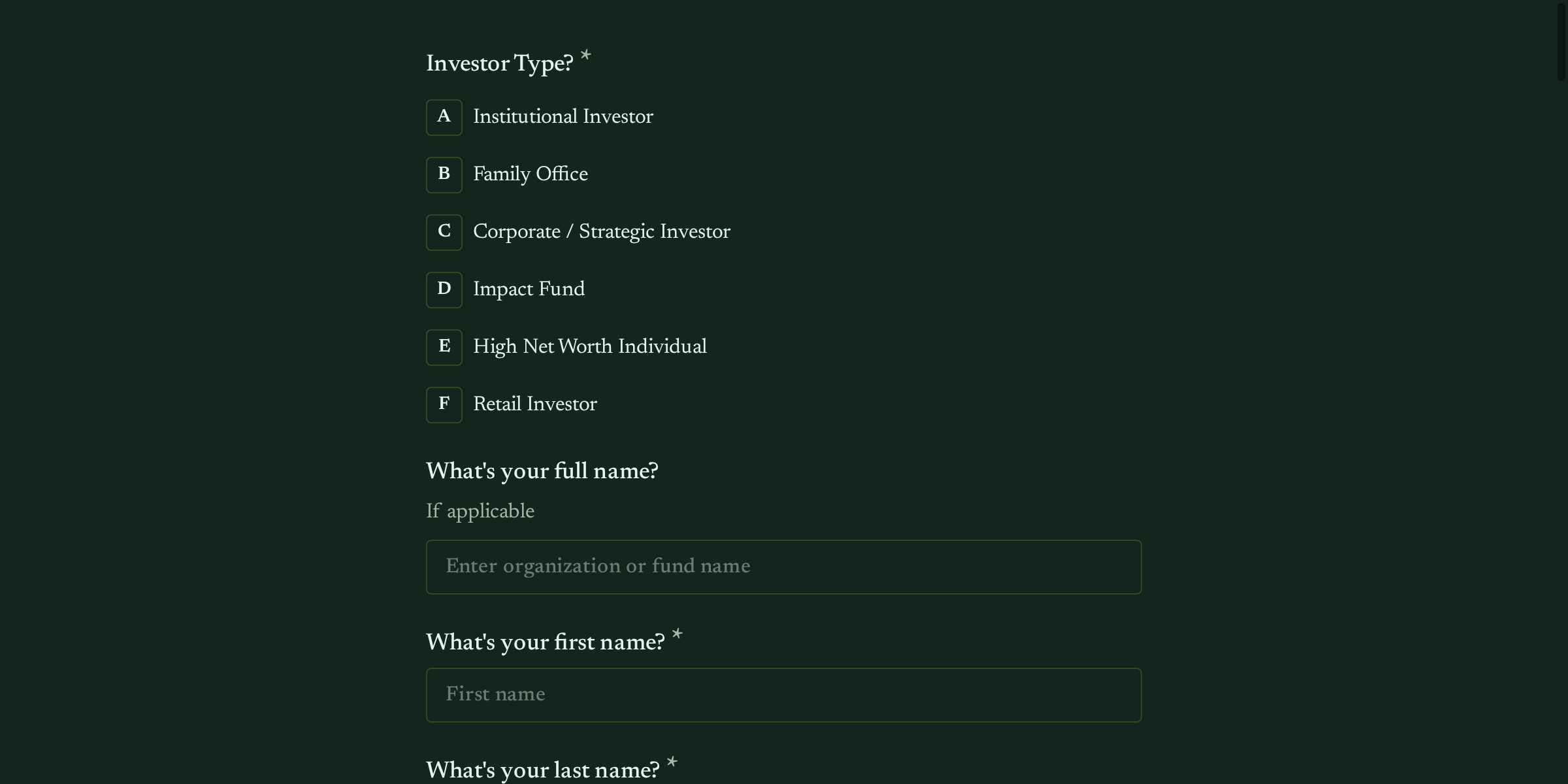 Biodiversity Credit & Nature-Based Solutions Investment Application F…