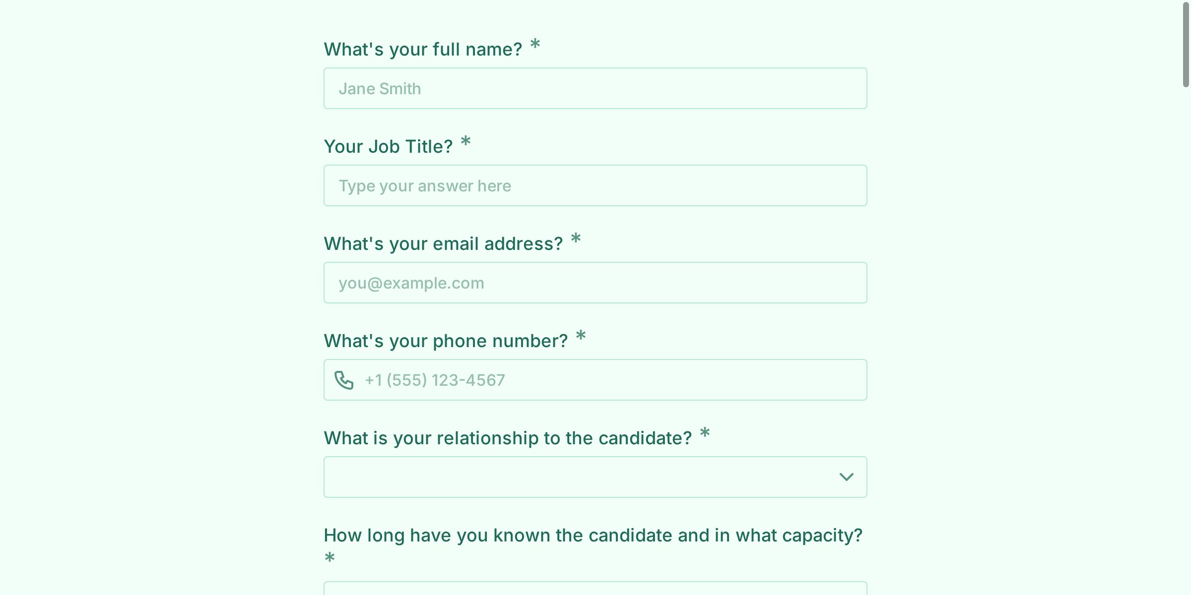 Certified Lactation Educator Reference Check Form