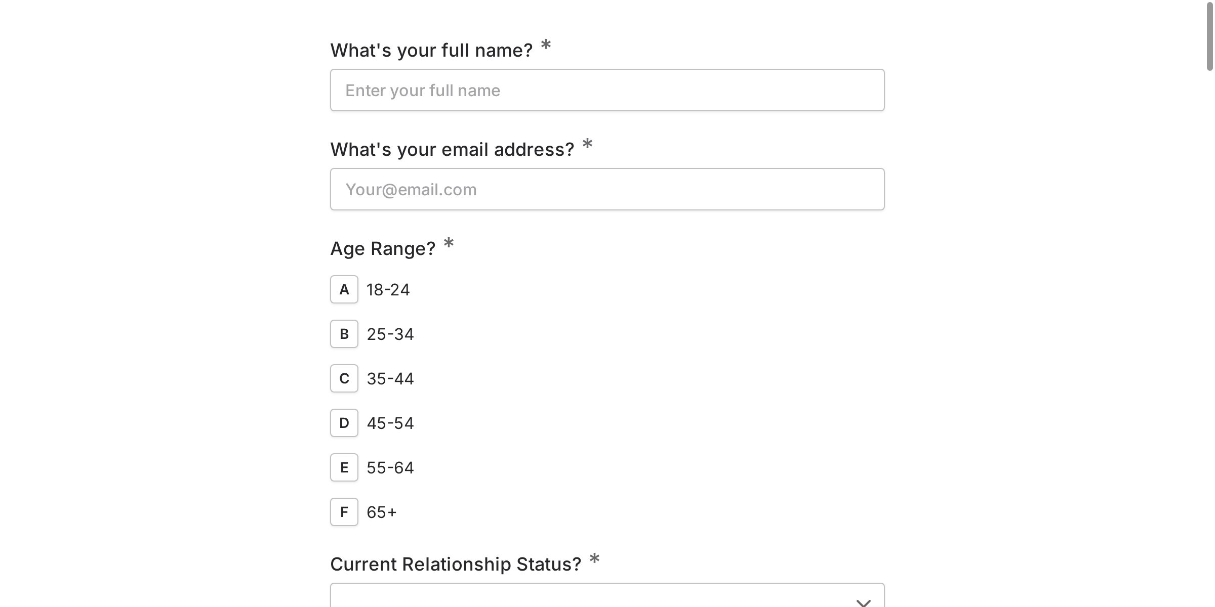 Attachment Style Assessment Form for Therapy Intake