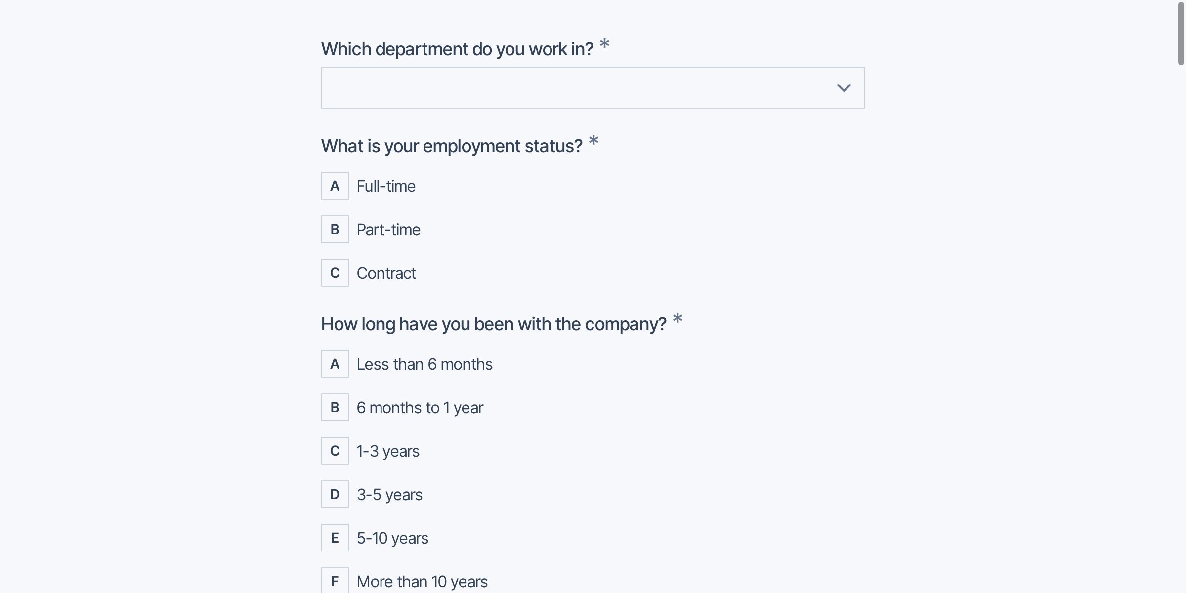 Employee Jury Duty and Civic Leave Policy Survey Form