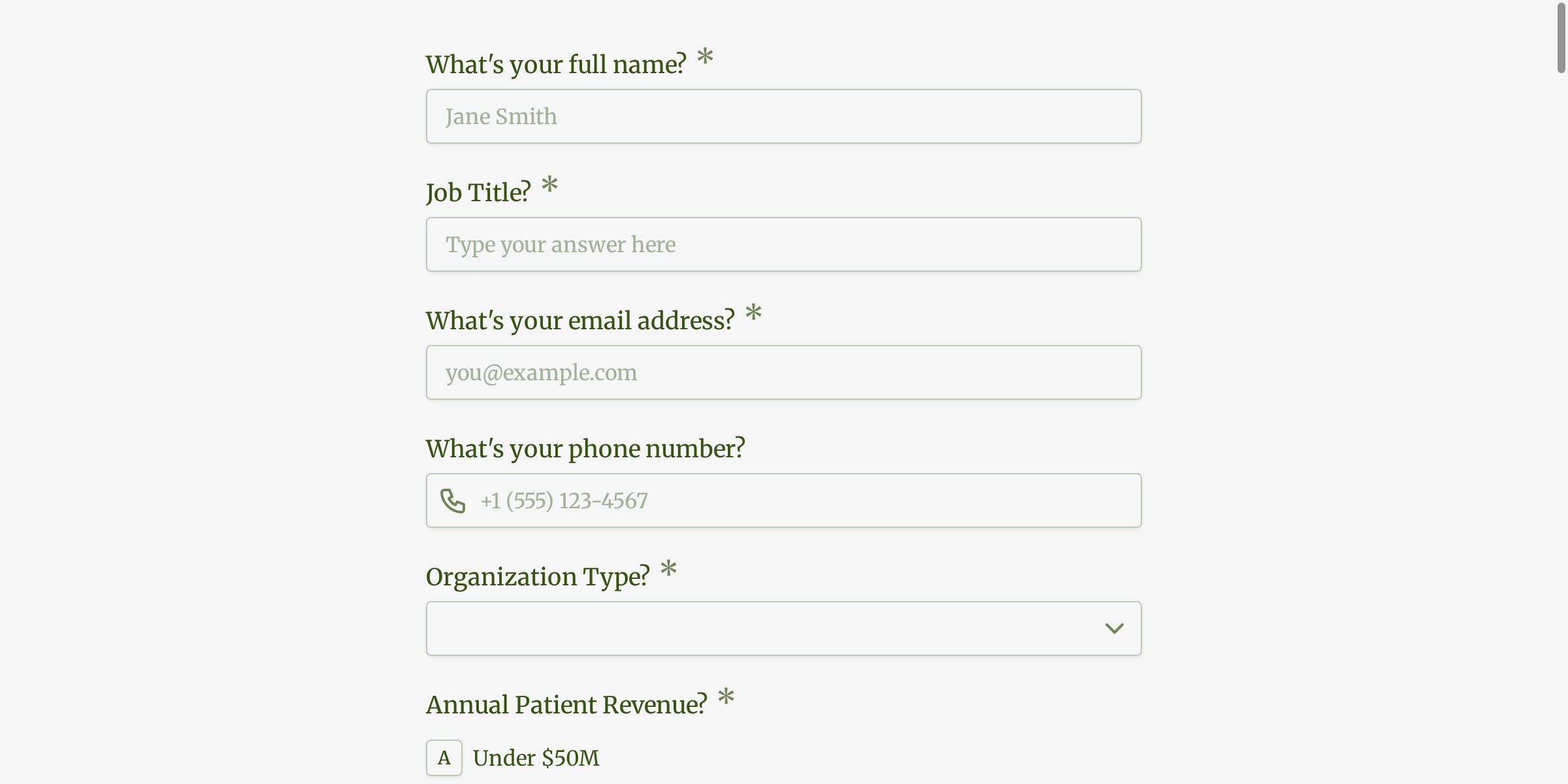 Healthcare Revenue Integrity Assessment Form