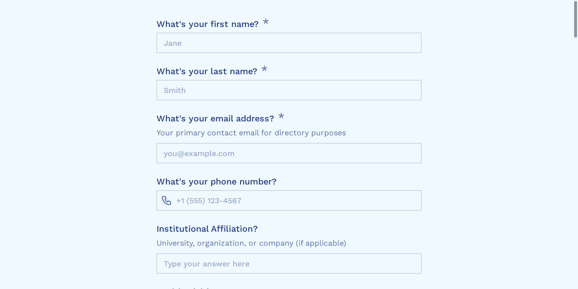 Archaeology Society Member Directory Profile Form